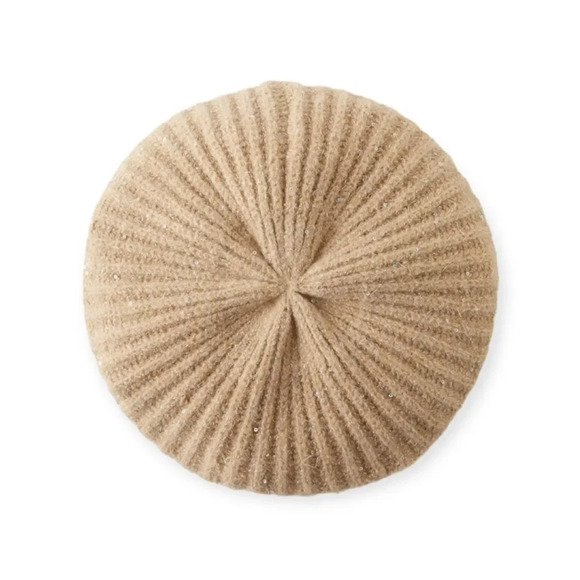 ZARA Kids | Beige | SEQUIN KNIT BERET - Picture 4 of 6